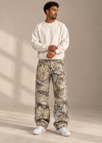 Y2K Jeans New Harajuku Hip Hop Camouflage Retro Oversize Den — Picture color