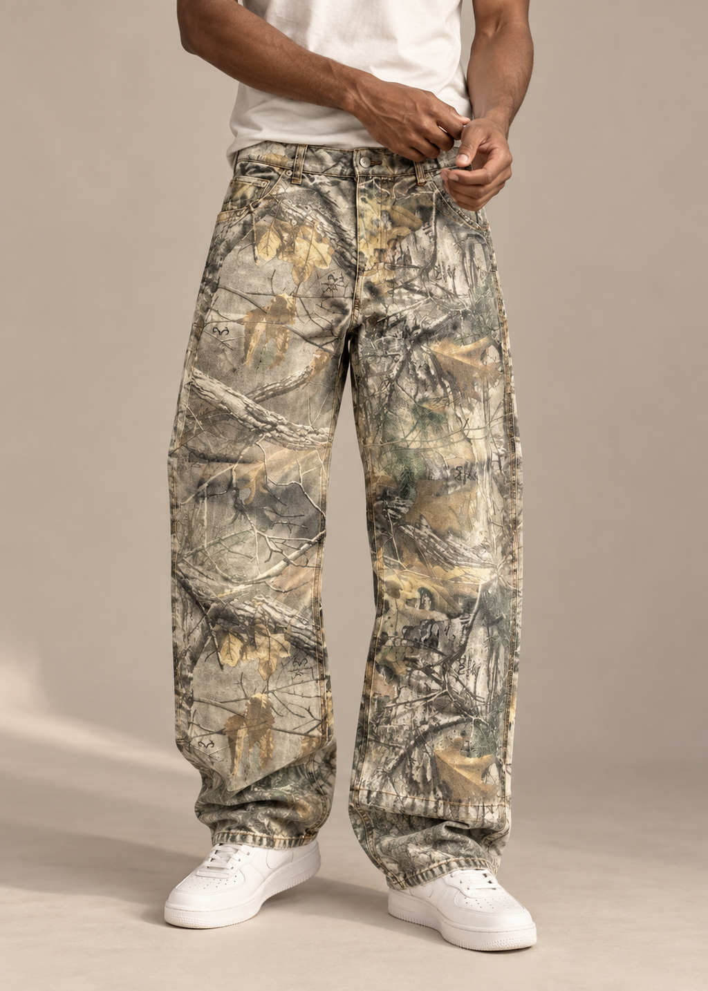 Y2K Jeans New Harajuku Hip Hop Camouflage Retro Oversize Den — Picture color — detail