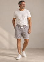 Men's shorts linen tethered shorts men — Grey